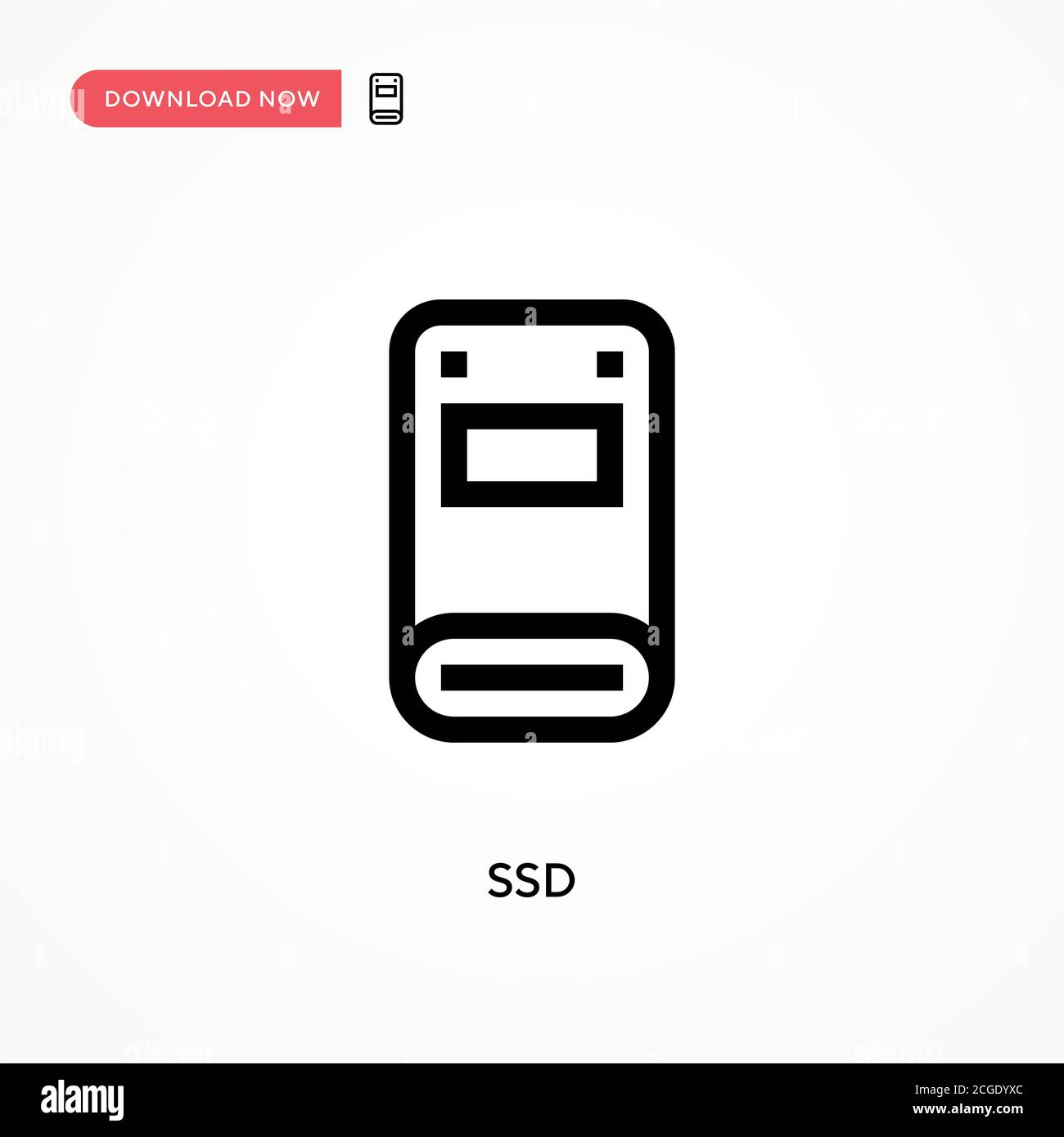 Ssd Simple vector icon. Modern, simple flat vector illustration for web site or mobile app Stock Vector