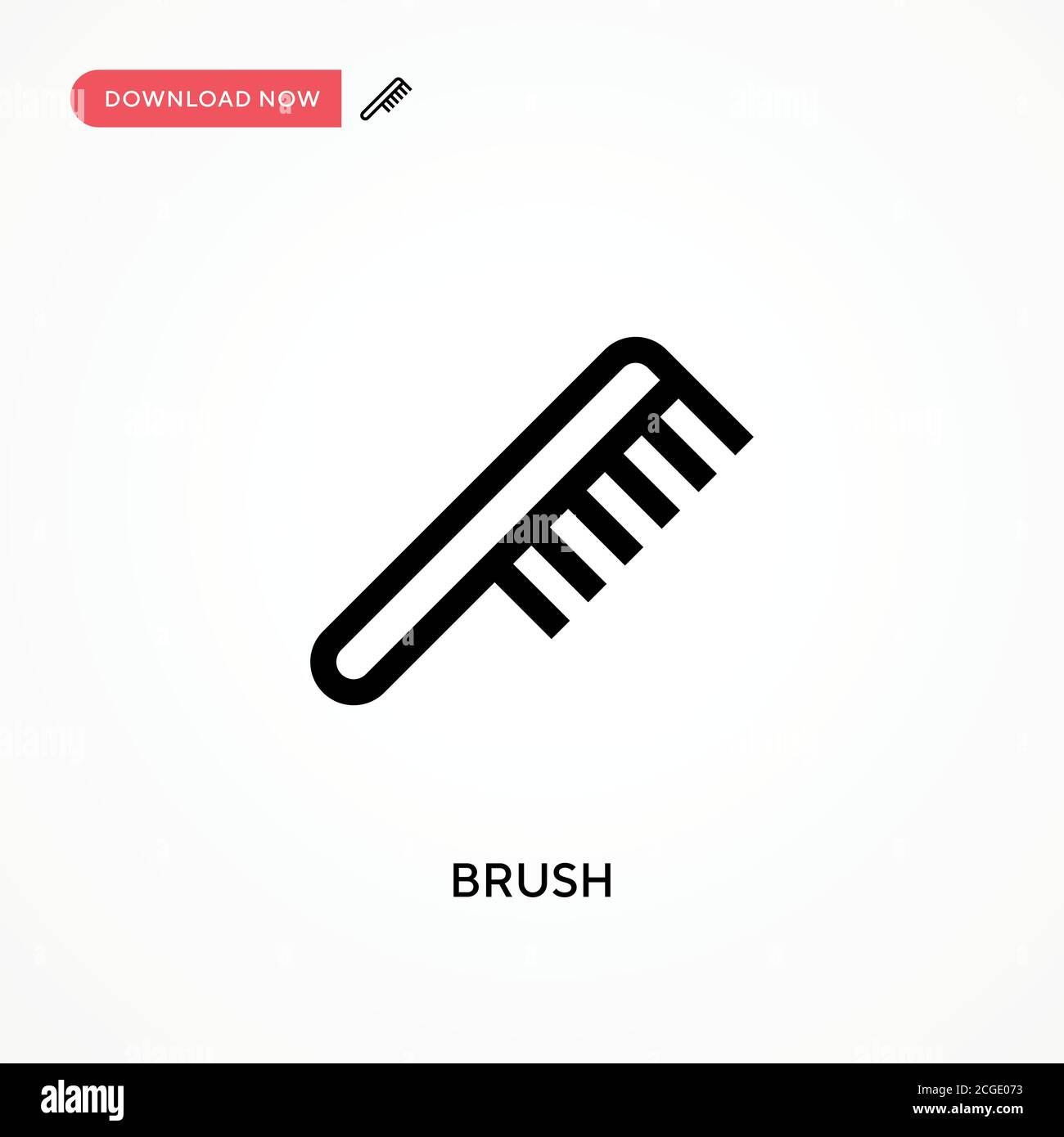 Brush Simple vector icon. Modern, simple flat vector illustration for ...