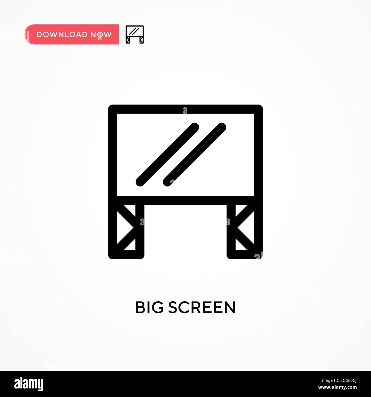 Big screen Simple vector icon. Modern, simple flat vector illustration for web site or mobile app Stock Vector