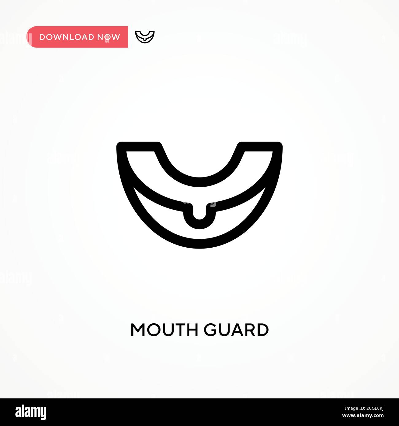 Mouth guard Simple vector icon. Modern, simple flat vector illustration ...