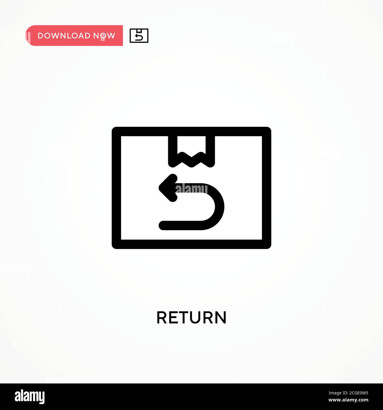 Return Simple vector icon. Modern, simple flat vector illustration for ...