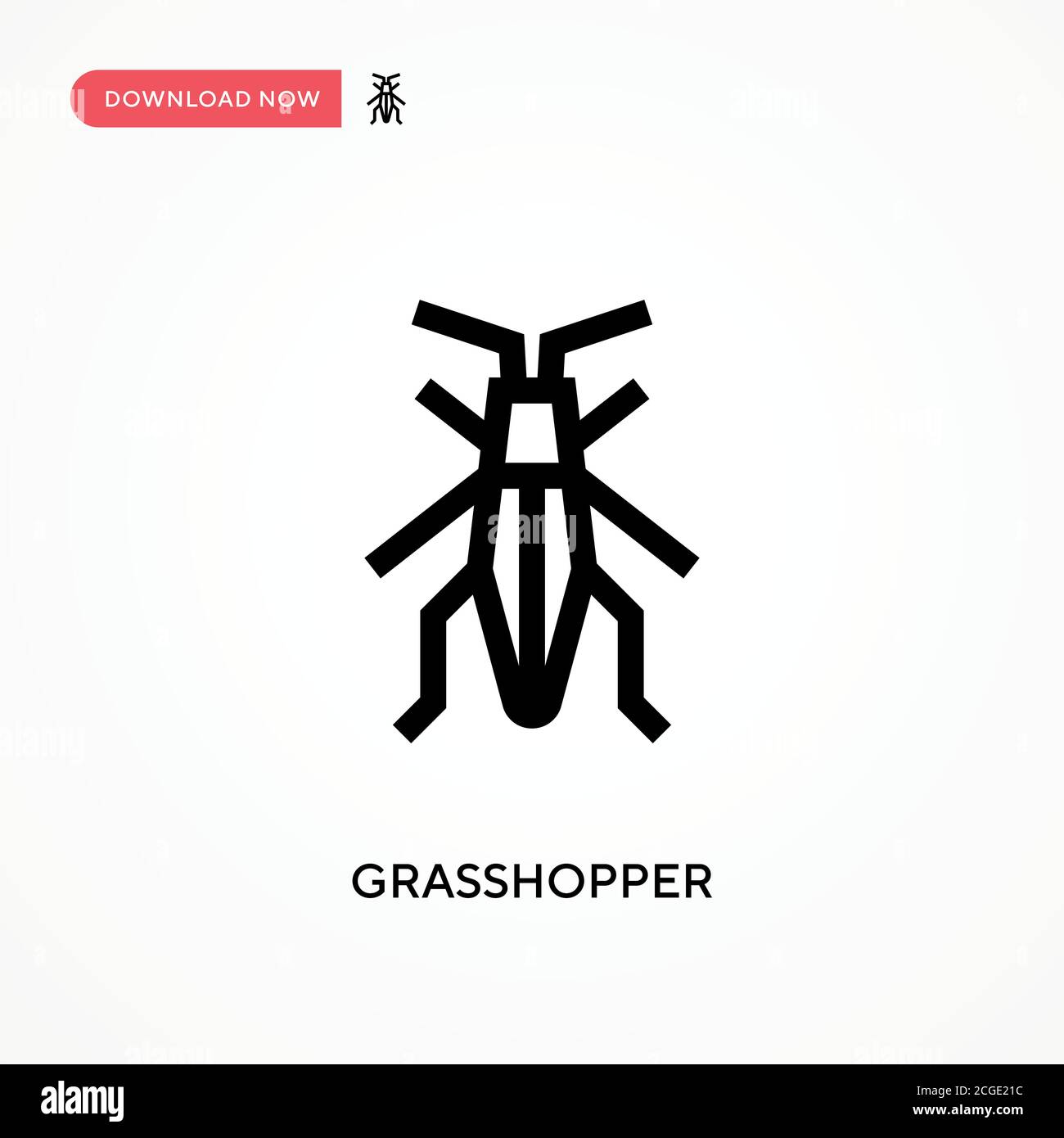 Grasshopper Simple vector icon. Modern, simple flat vector illustration ...