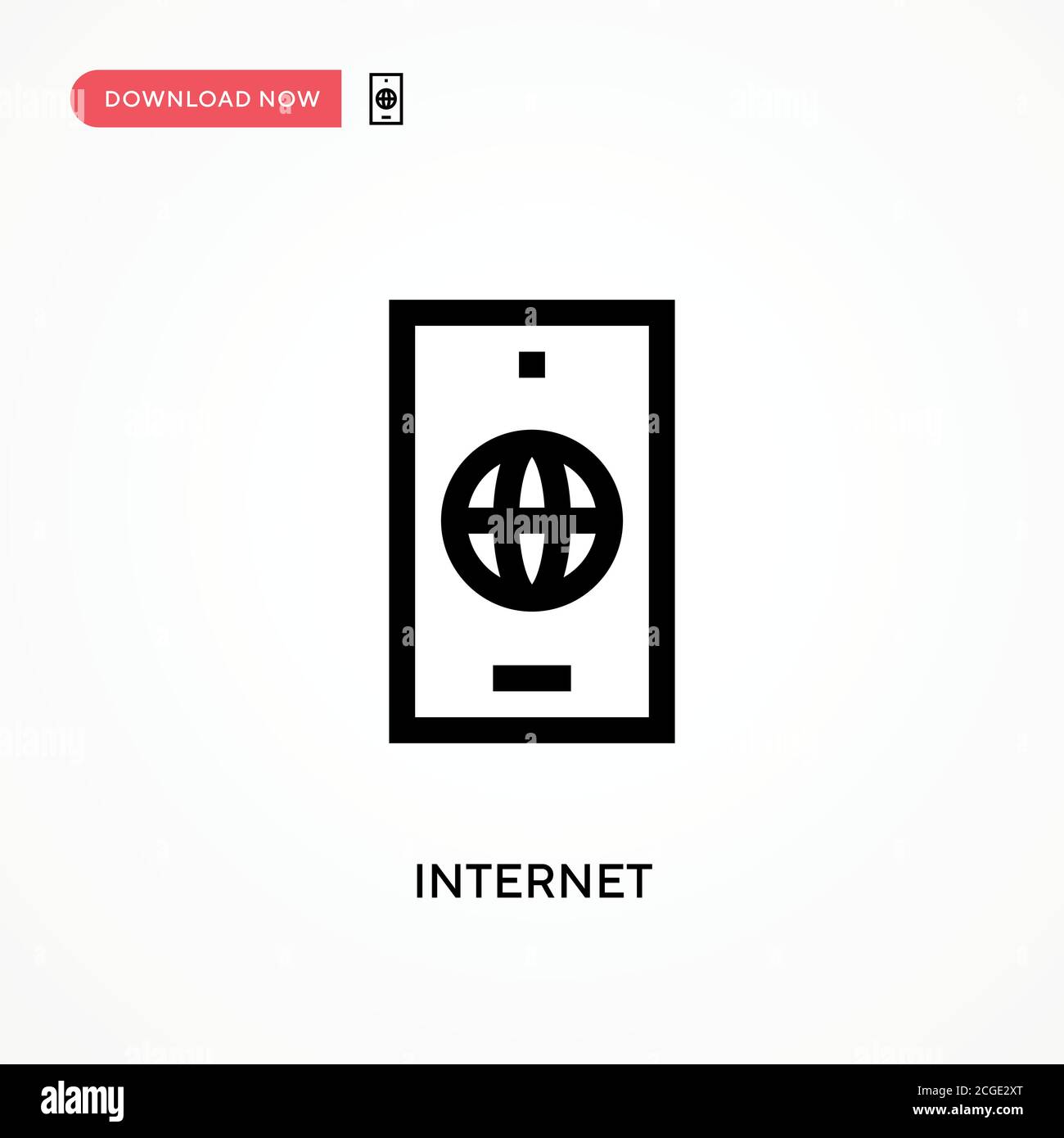 Internet Simple vector icon. Modern, simple flat vector illustration ...