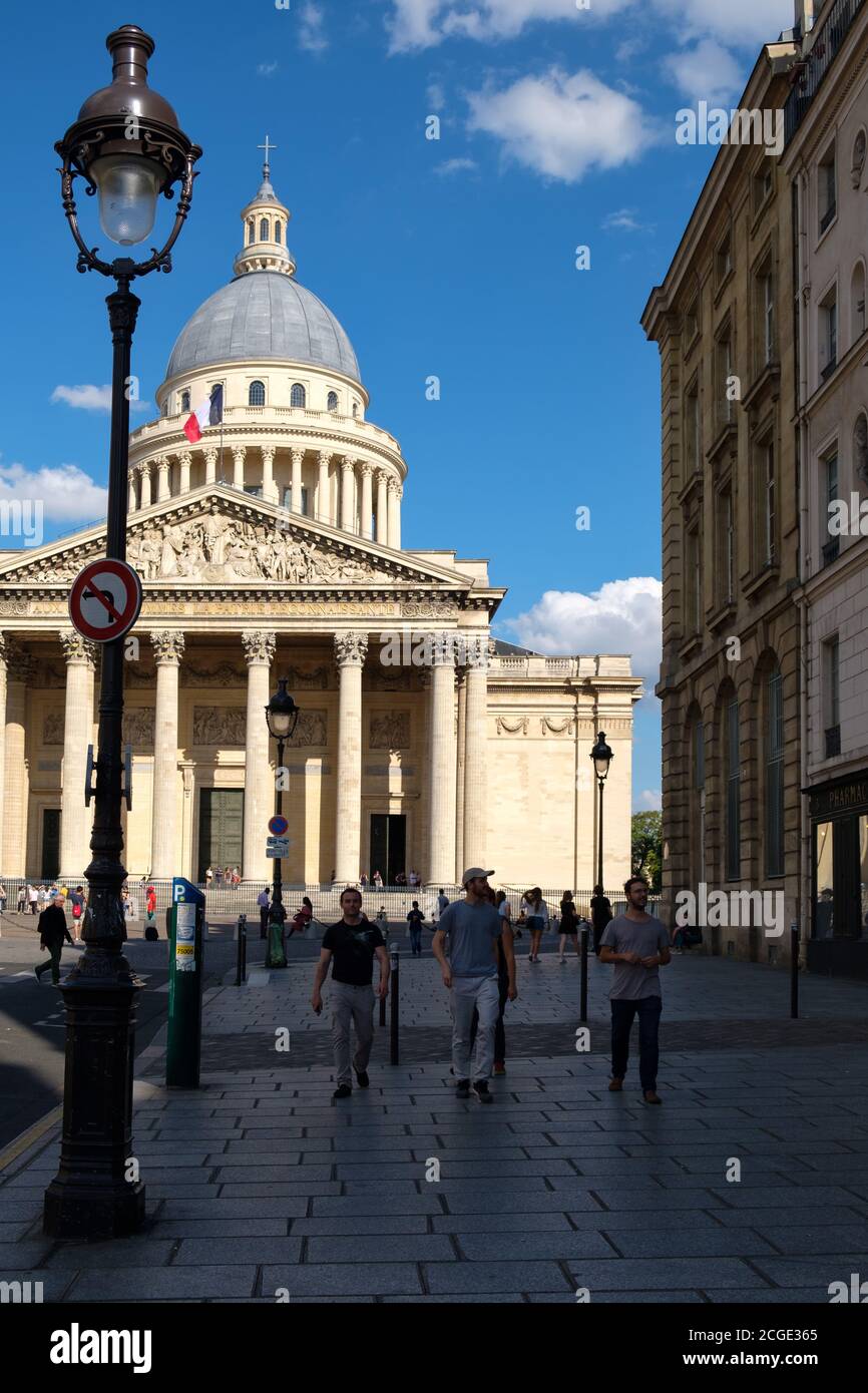 The Pantheon, a landmark of Paris and  the burial place of many famous frenchmen Stock Photo