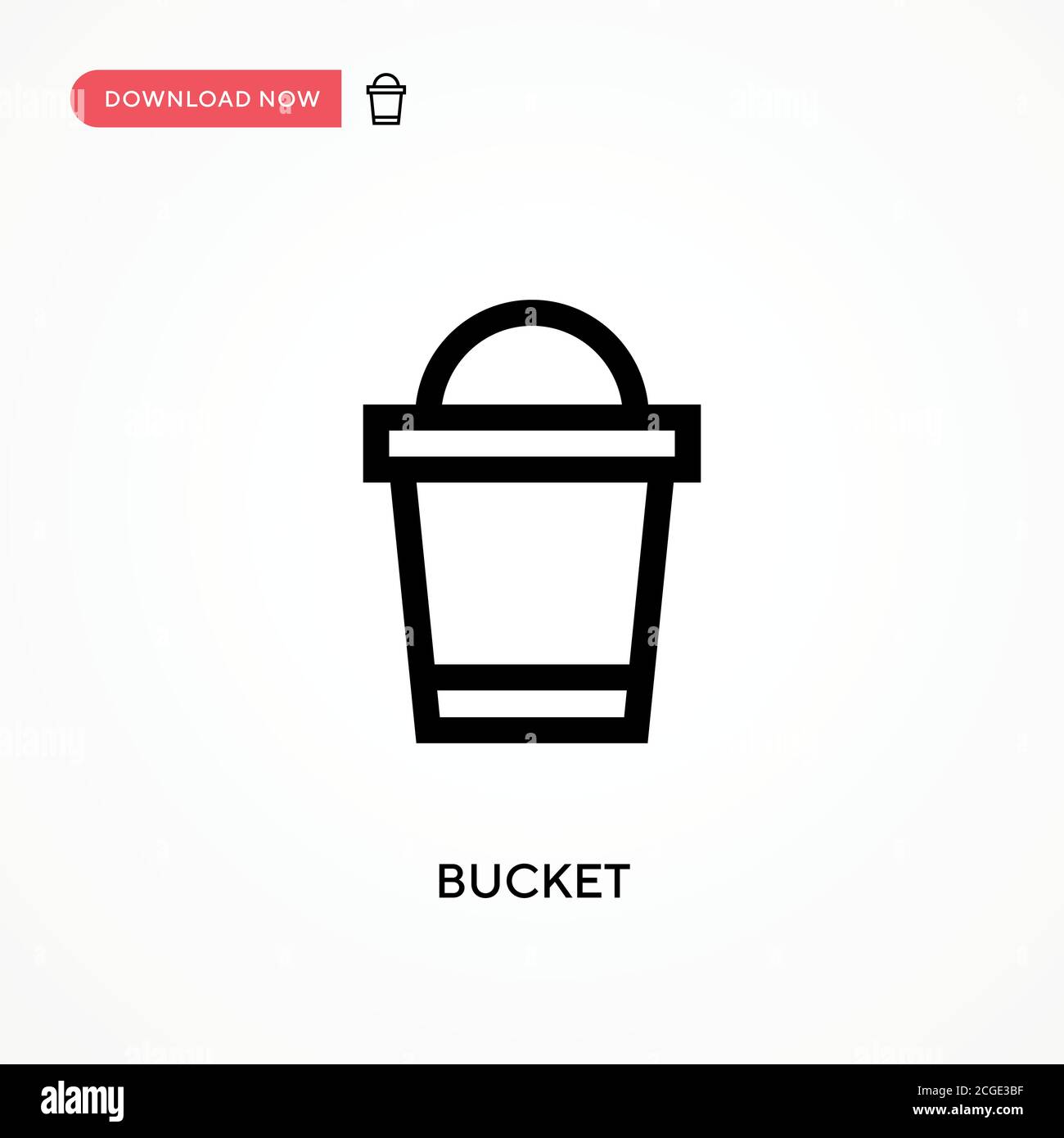 Bucket Simple vector icon. Modern, simple flat vector illustration for ...