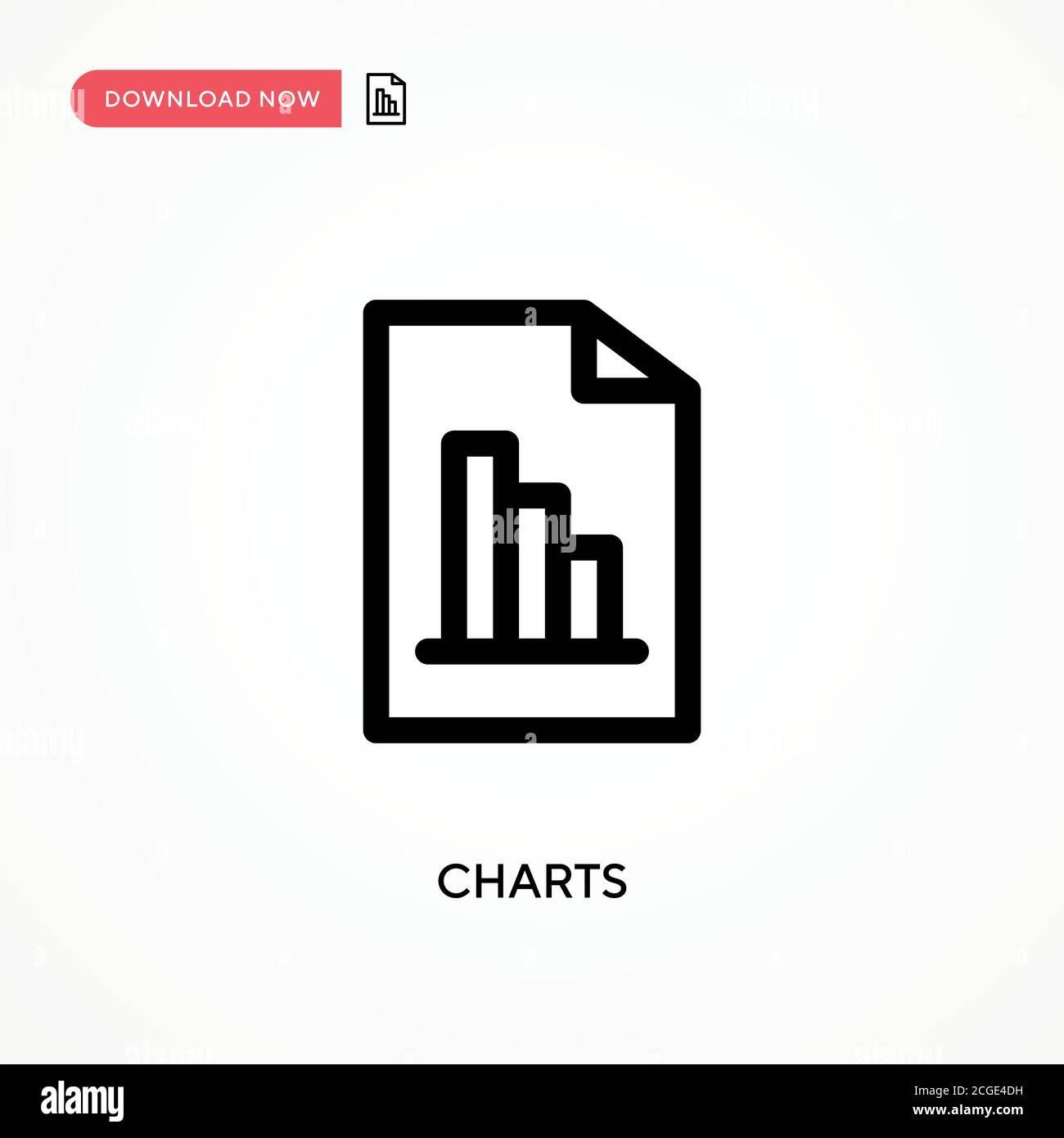 Charts Simple vector icon. Modern, simple flat vector illustration for ...