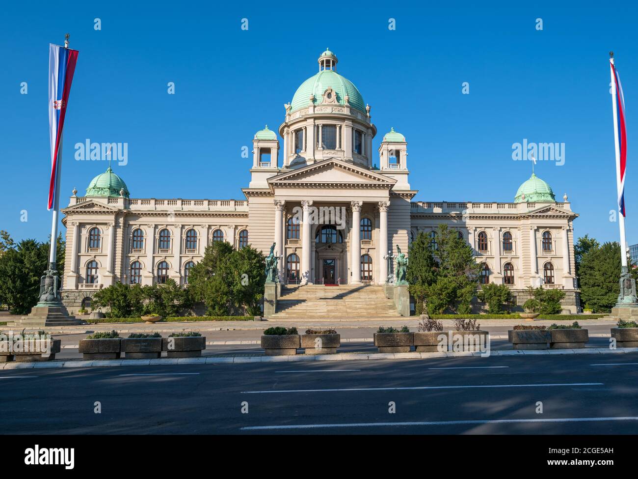 Summer House of the National Assembly of the Republic of Serbia (Skupstina) in the center of city of Belgrade, Serbia, Europe. Construction lasted unt Stock Photo