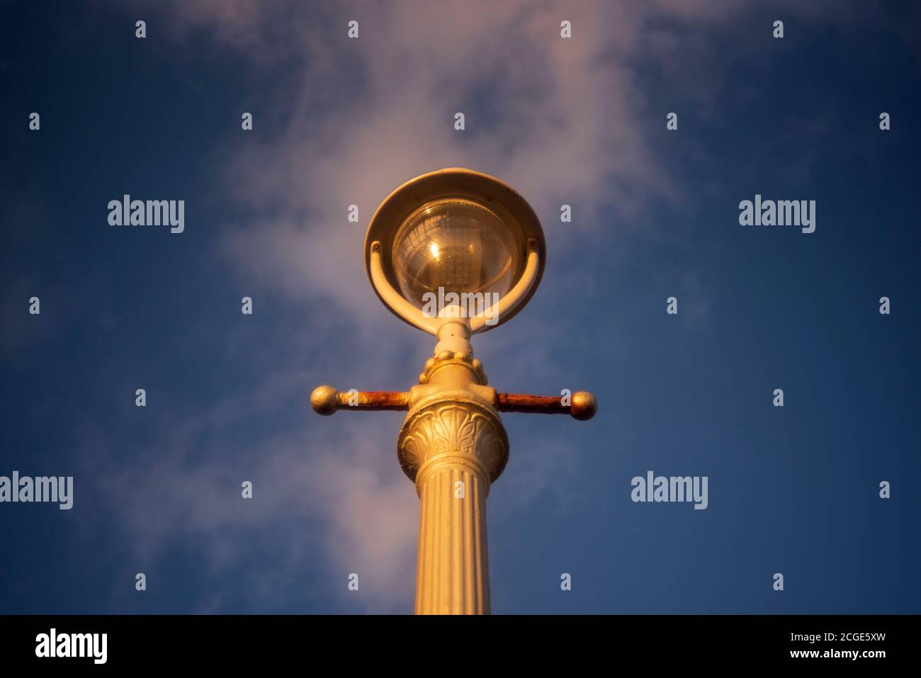 Old Street Light along Hove Lawns, Hove, East Sussex. Taken in 2020. Stock Photo