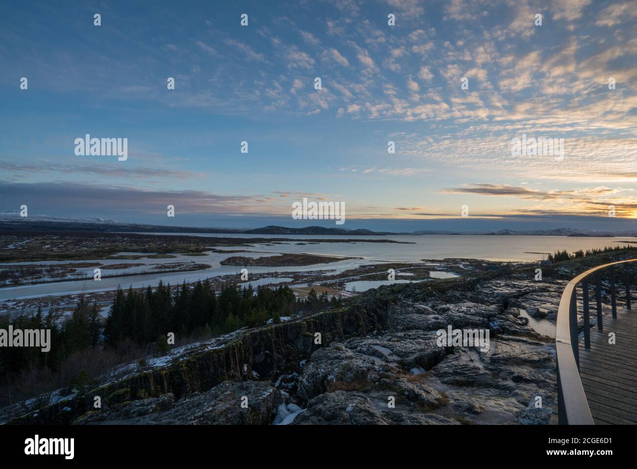 Þingvellir National Park View Point Stock Photo