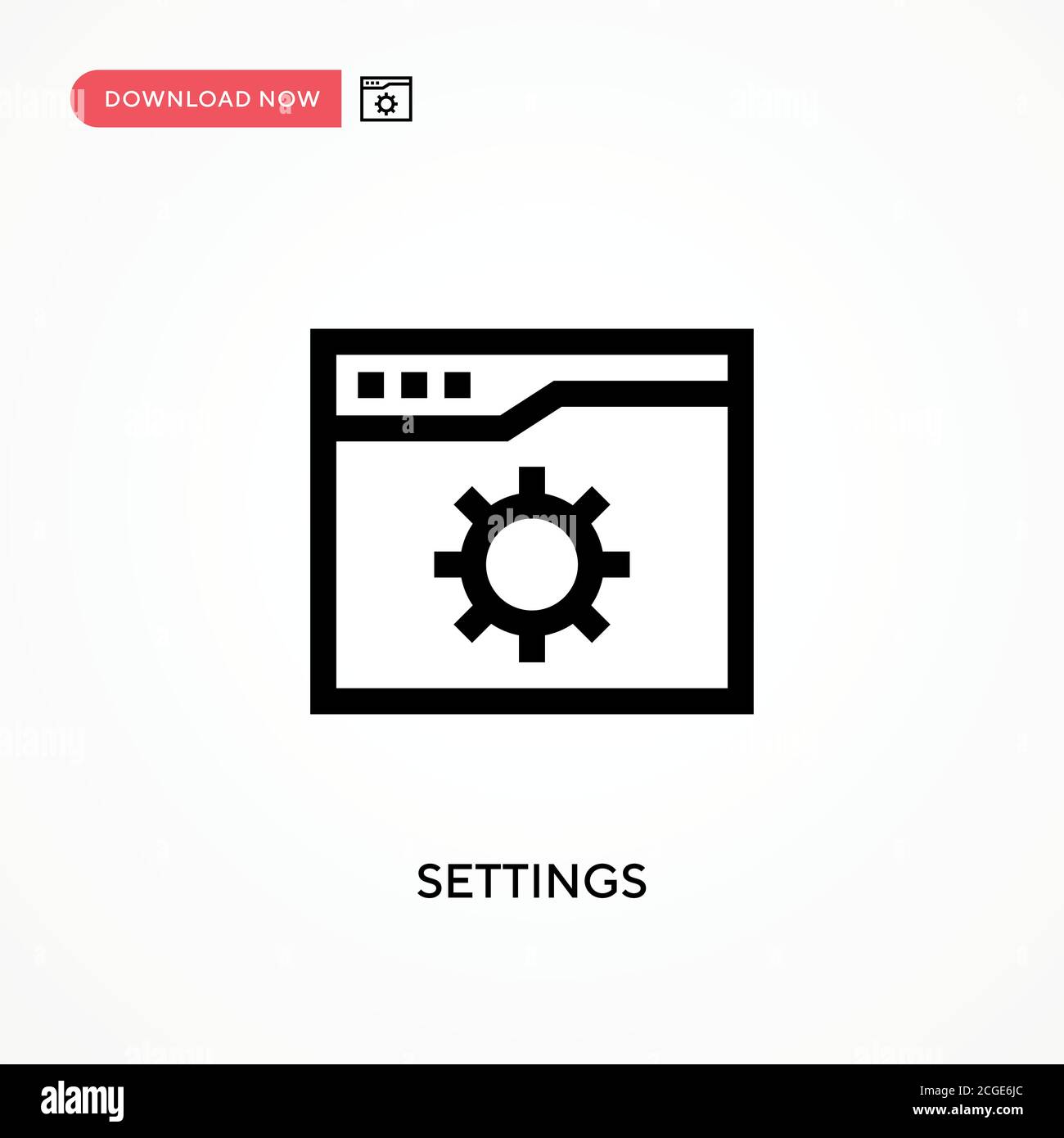 Settings Simple vector icon. Modern, simple flat vector illustration ...