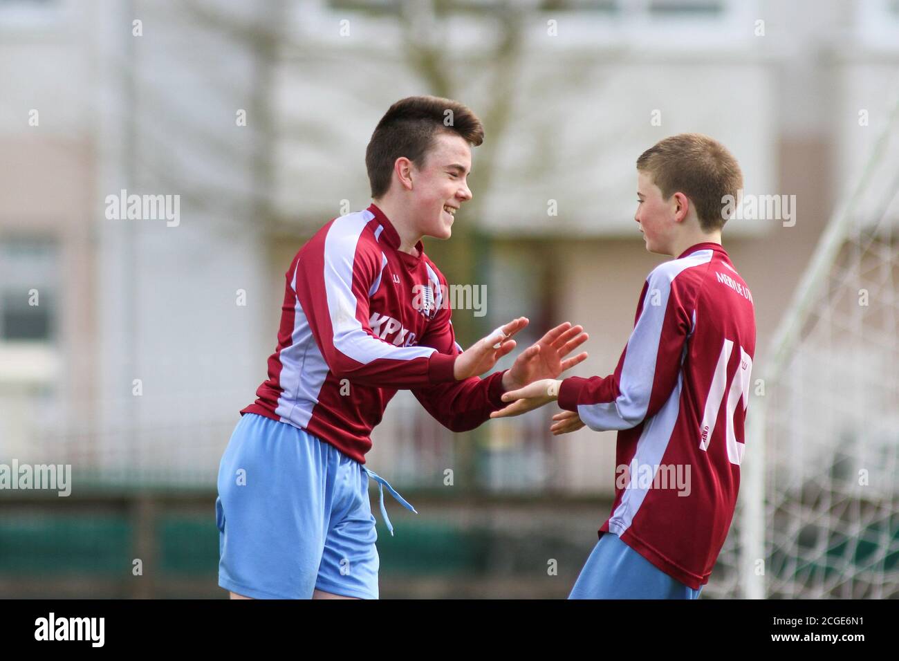 ron Connolly Of Mervue United U14 Celebrates Scoring Against North End United Mervue United V North End United U14 Sfai Goodson Cup Semi Final 12 4 14 Fahy S Field Mervue Galway Pictures Of A