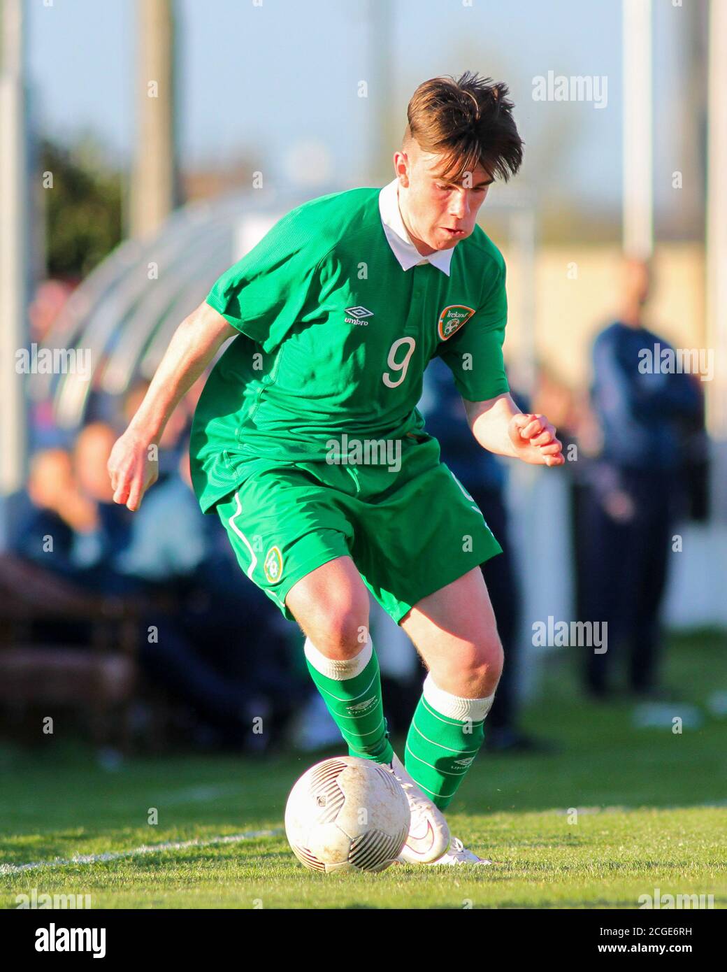 ron Connolly Of Republic Of Ireland U15 In Action Against The Netherlands Republic Of Ireland V Netherlands U15 International Friendly 14 4 15 Pearse Stadium Janesboro Fc Limerick Pictures Of A Young ron Connolly Currently