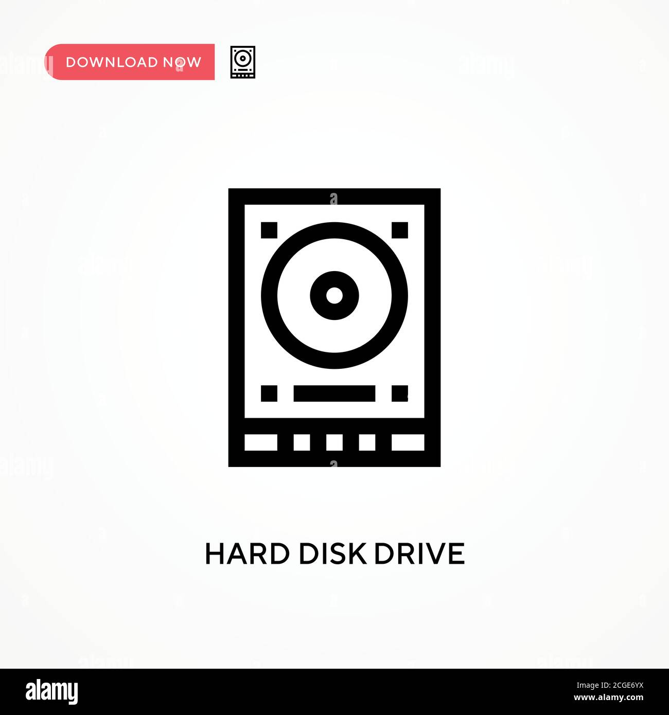 Hard disk drive Simple vector icon. Modern, simple flat vector illustration for web site or mobile app Stock Vector