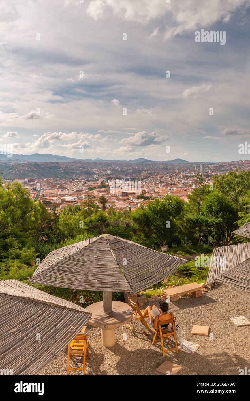 Colonial city foundation seen from Mirador de la Recoleta, Sucre, city centre UNESCO World Heritage, Bolivia, Chuquisaca, Bolivia, Latin America Stock Photo