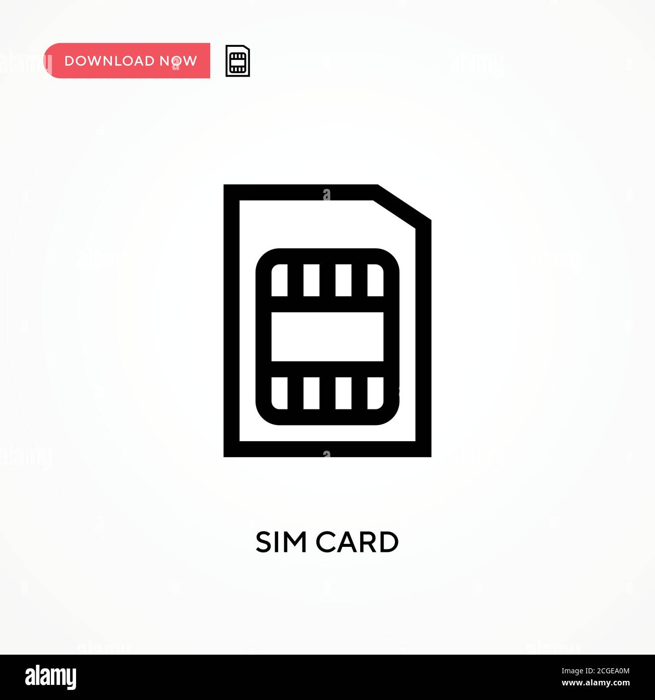 Sim card Simple vector icon. Modern, simple flat vector illustration ...