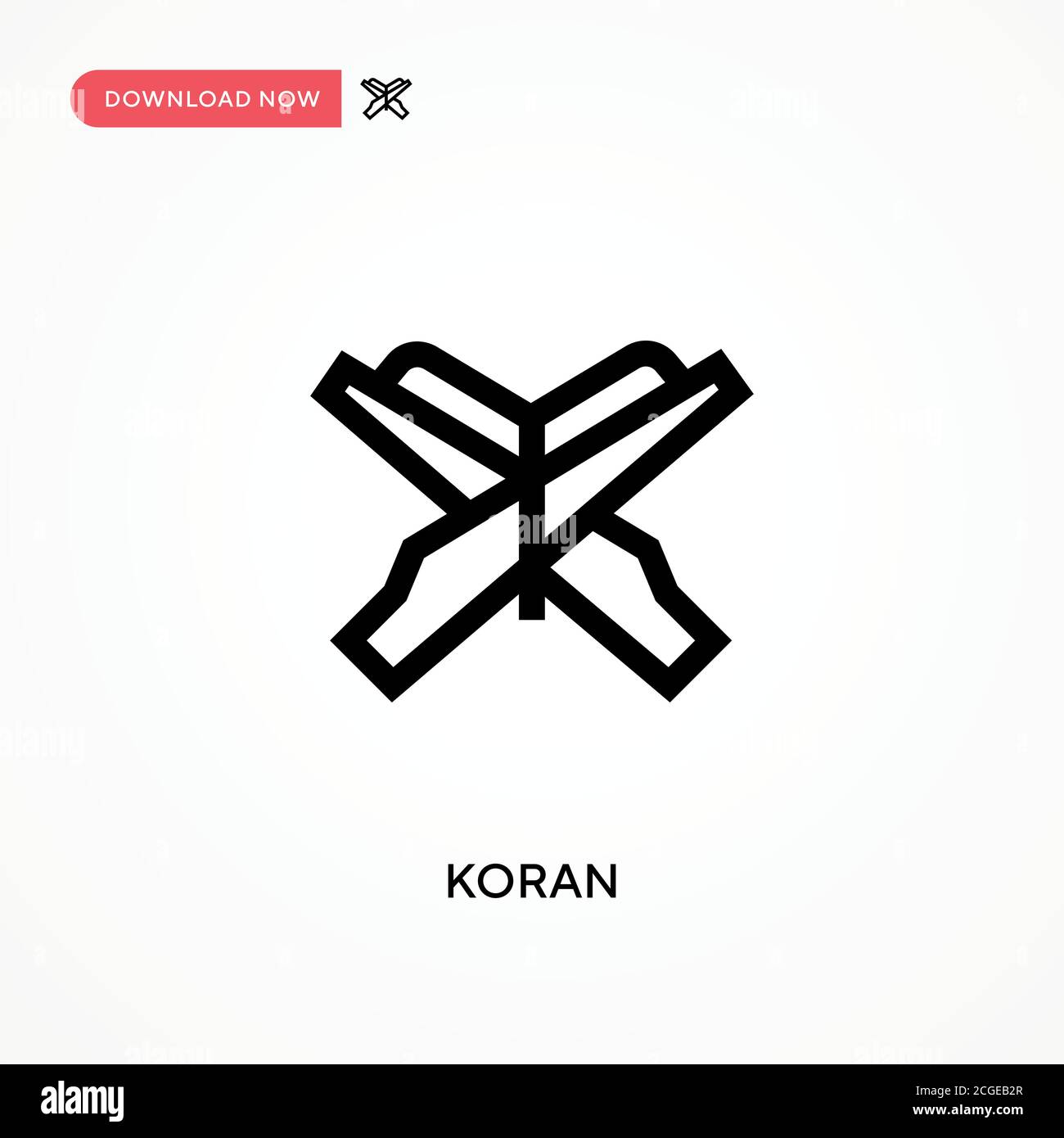 Koran Simple vector icon. Modern, simple flat vector illustration for web site or mobile app Stock Vector