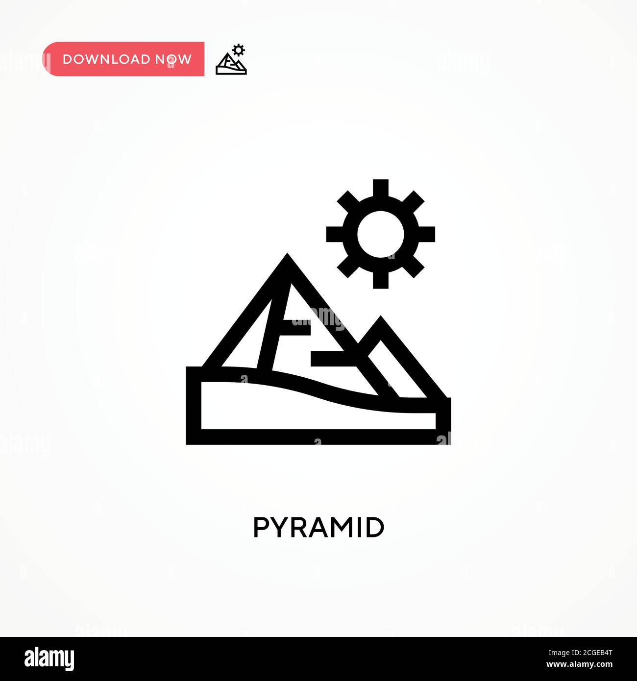 Pyramid Simple vector icon. Modern, simple flat vector illustration for ...