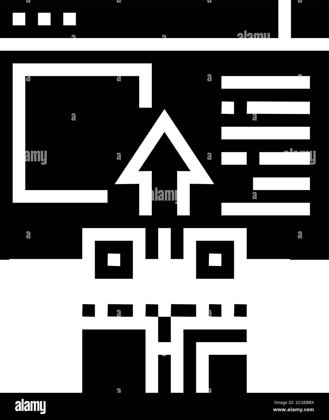 qr code internet web site glyph icon vector isolated illustration Stock ...