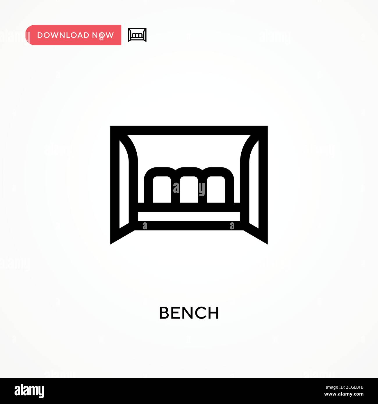 Bench Simple vector icon. Modern, simple flat vector illustration for ...