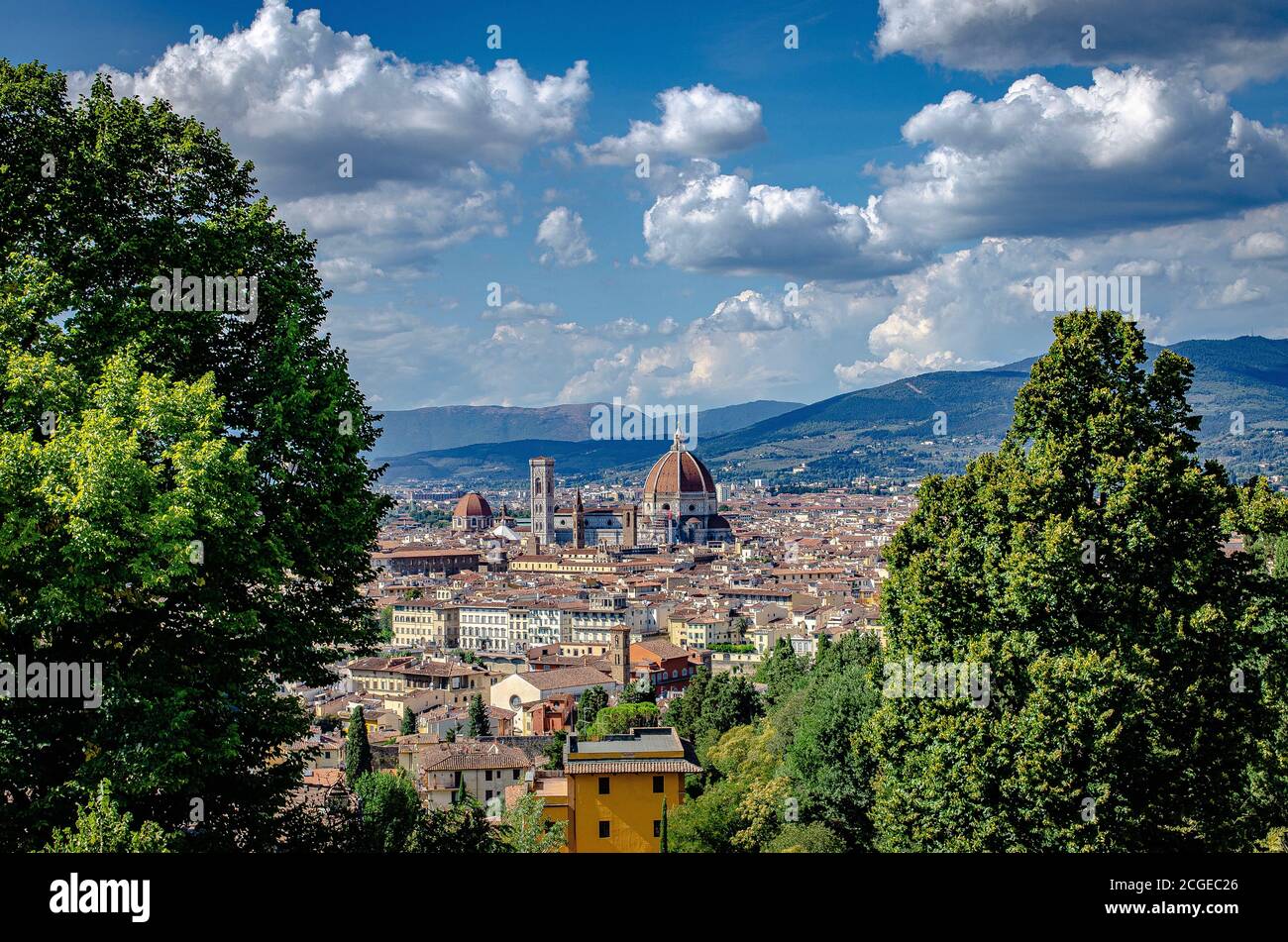 Florence - Italy - View from San Miniato al Monte Stock Photo - Alamy