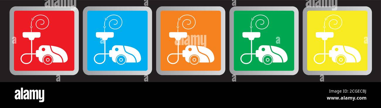Vector illustration, Electronics vacuum cleaner Icon, sign. Stock Vector