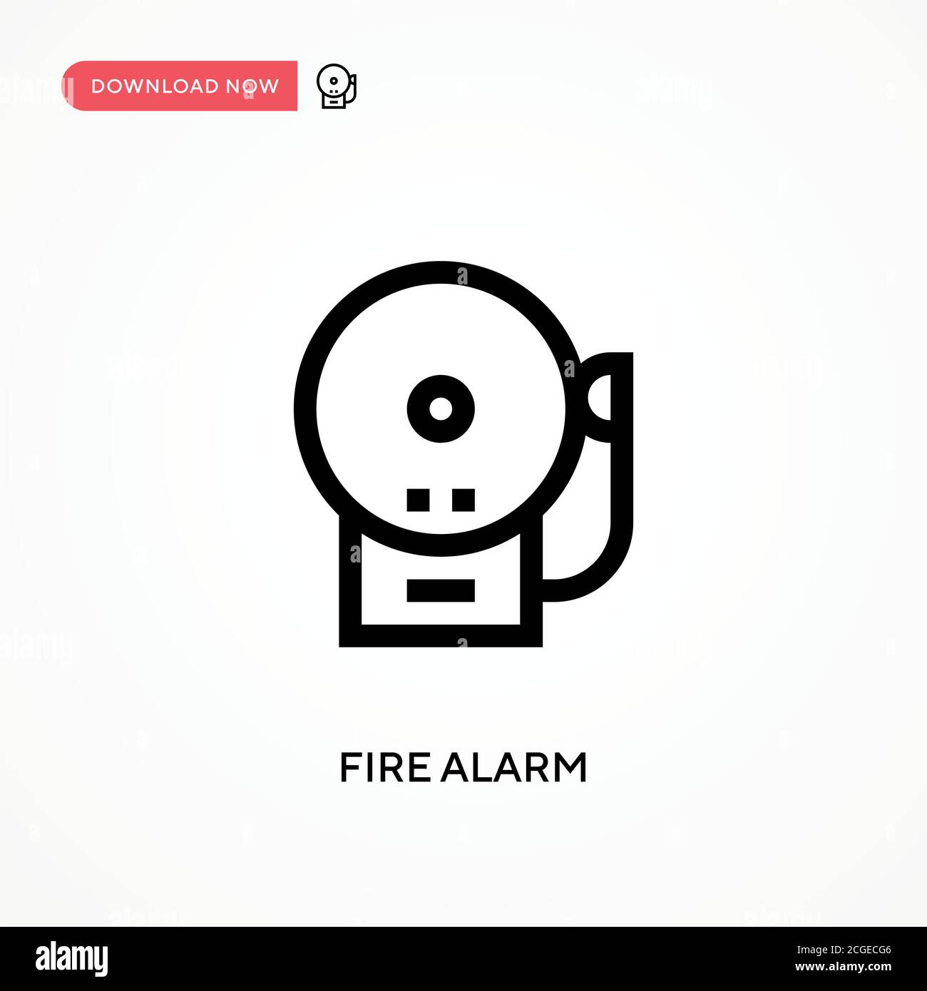 Fire alarm Simple vector icon. Modern, simple flat vector illustration ...