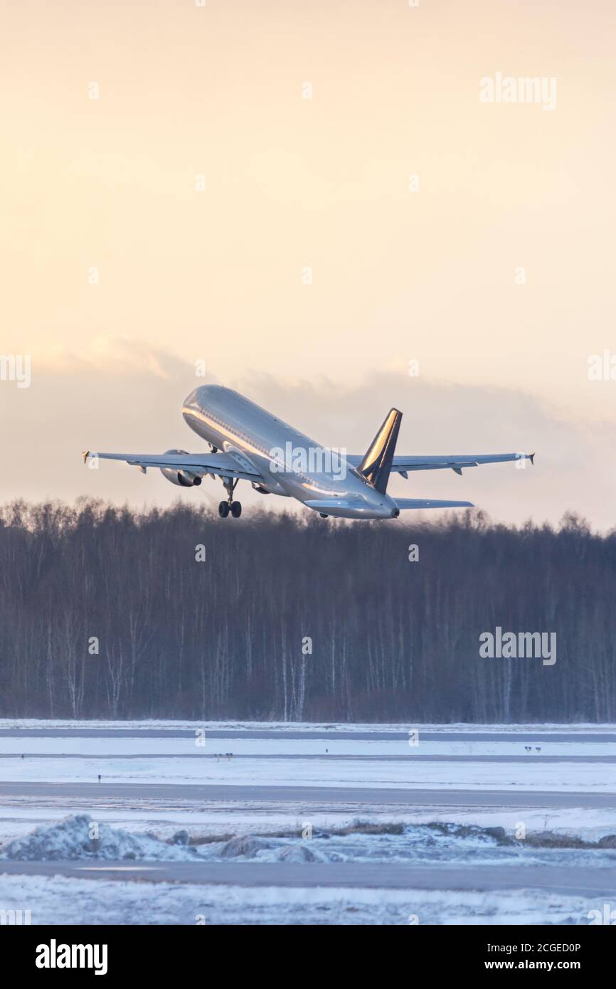 Aircraft Taking Off In Winter - Stock Video