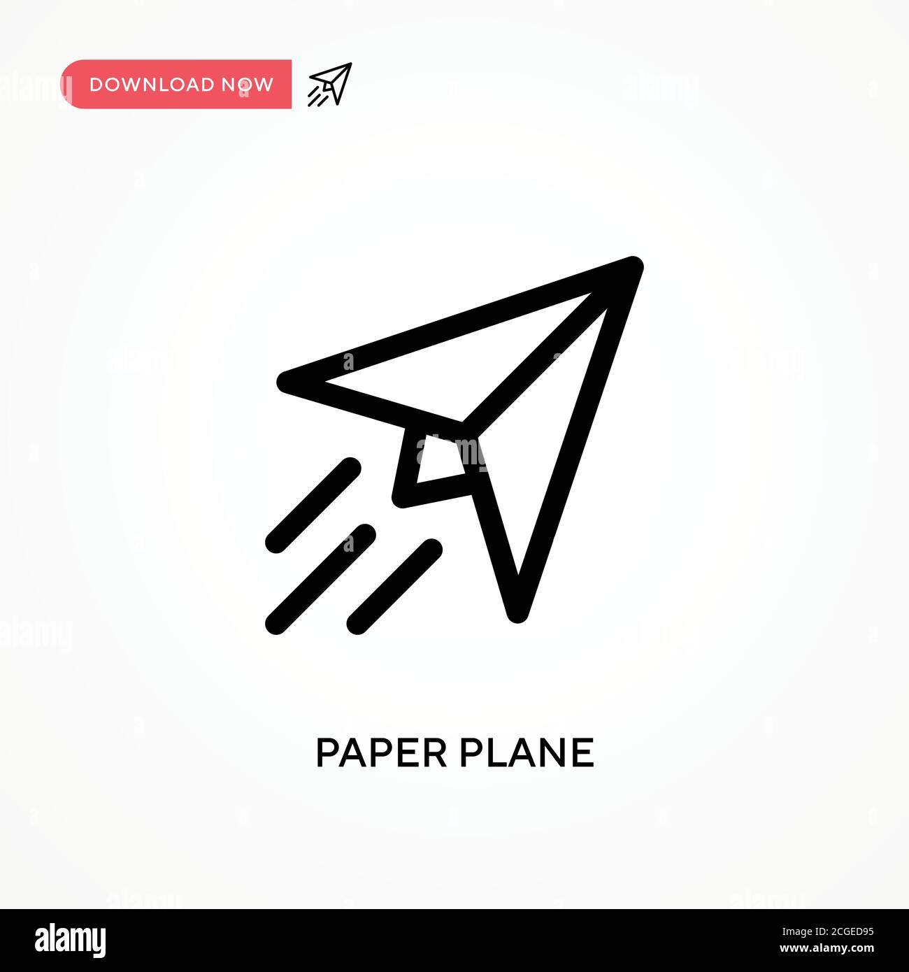 Paper plane Simple vector icon. Modern, simple flat vector illustration ...