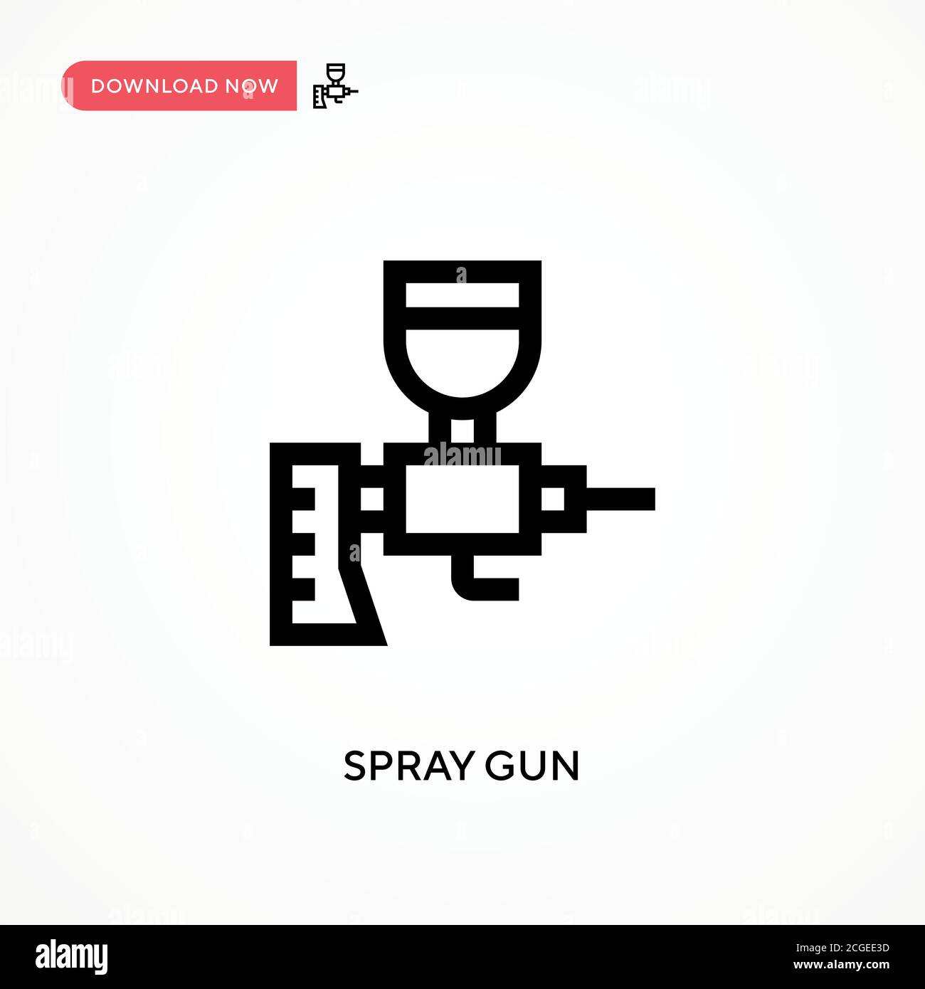Spray gun Simple vector icon. Modern, simple flat vector illustration for web site or mobile app Stock Vector