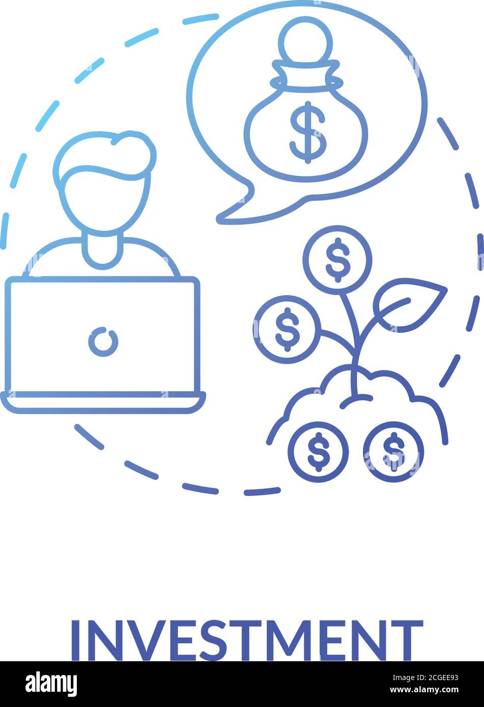Investment concept icon Stock Vector