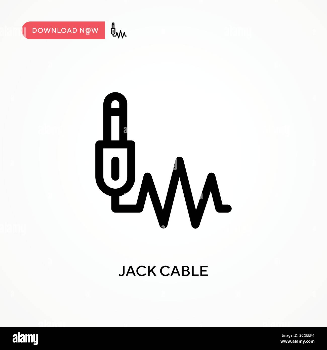 Jack cable Simple vector icon. Modern, simple flat vector illustration ...