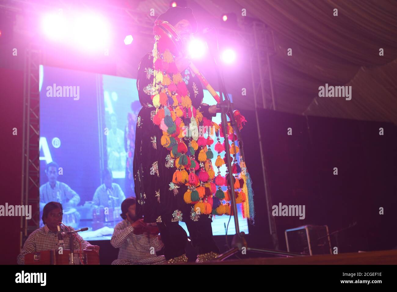 Sufi musician saieen zahoor preforming Stock Photo