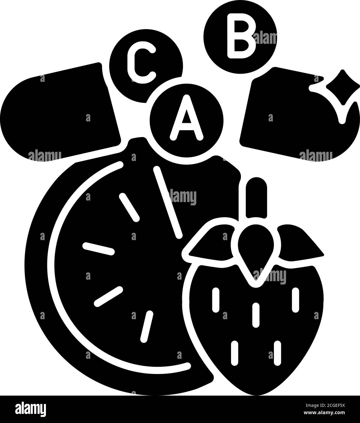 Vitamins and minerals black glyph icon Stock Vector Image & Art Alamy