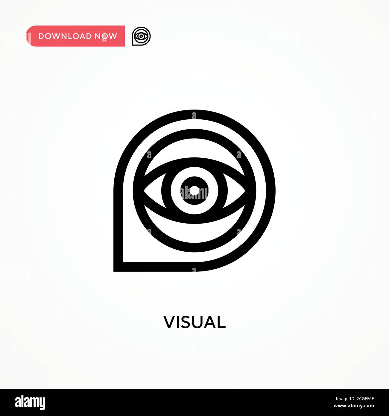 Visual Simple vector icon. Modern, simple flat vector illustration for ...