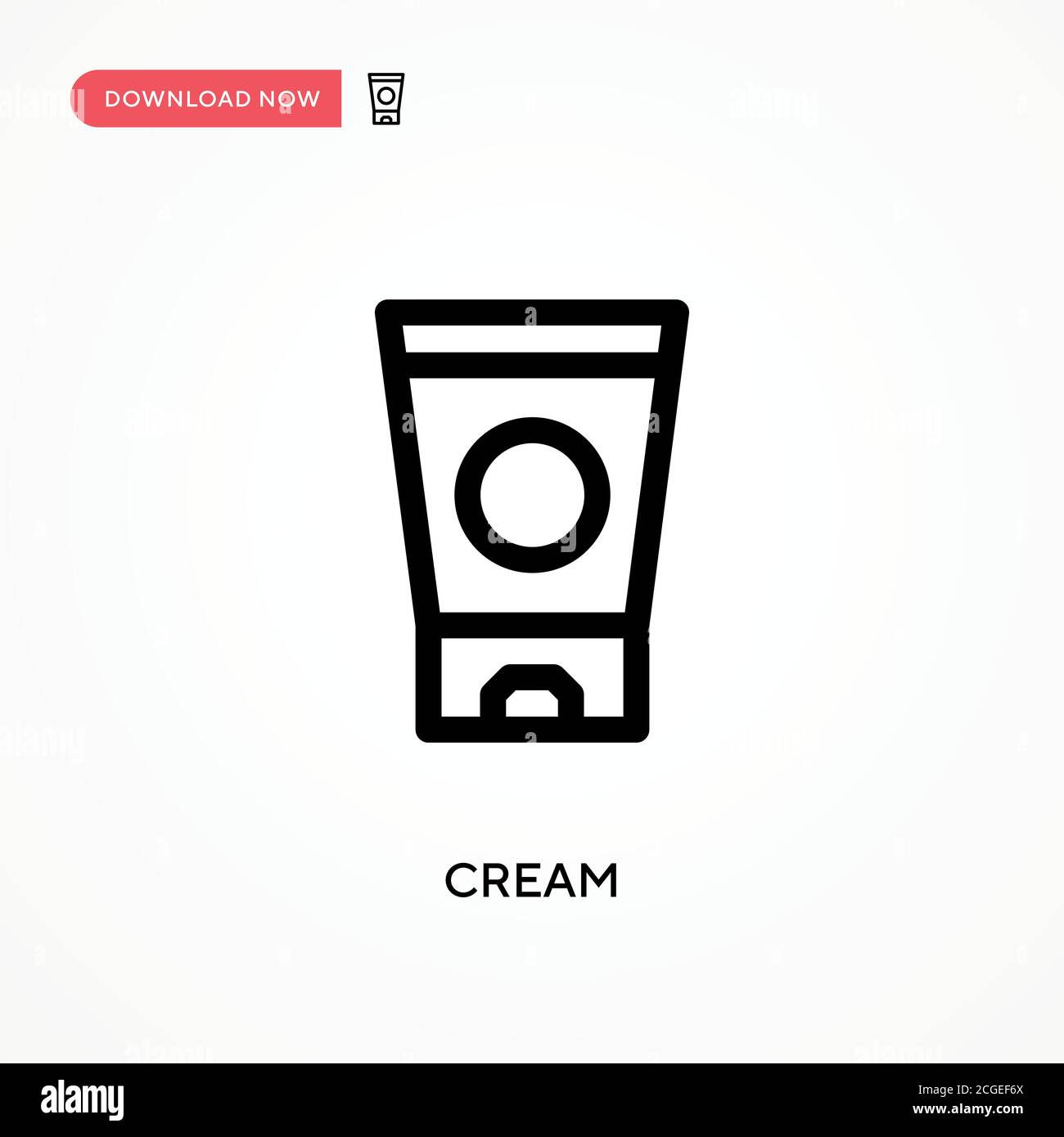 Cream Simple vector icon. Modern, simple flat vector illustration for ...