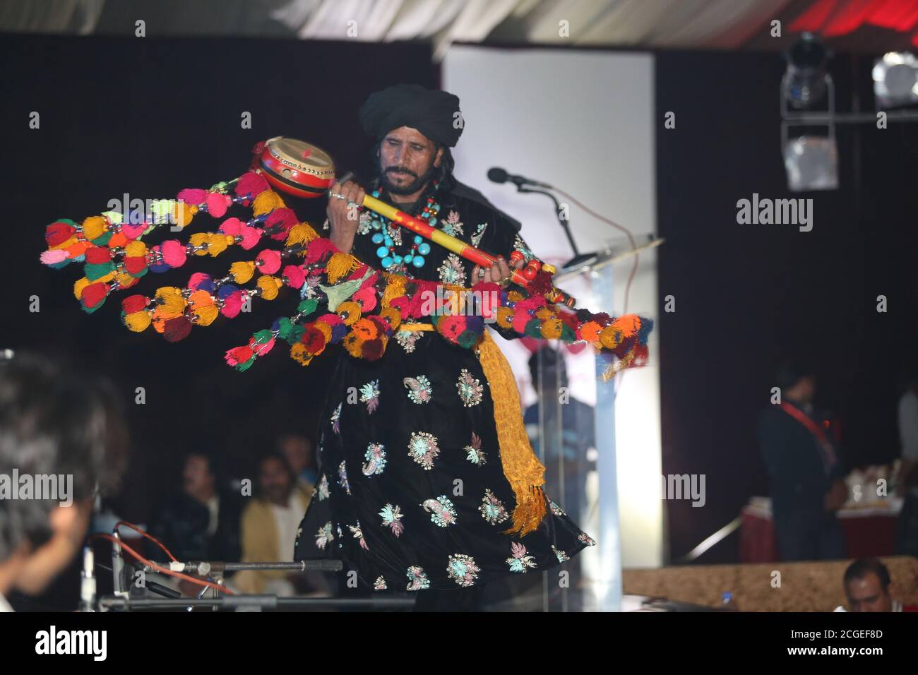 Sufi musician saieen zahoor preforming Stock Photo