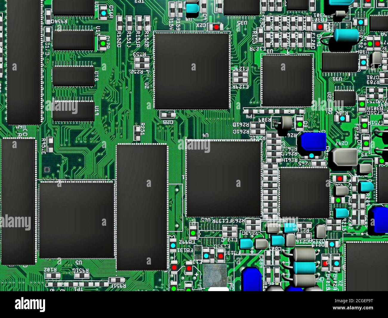Electronic circuit board Stock Photo