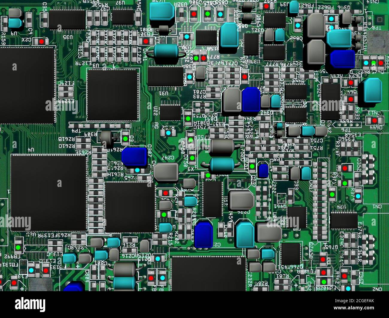 Electronic circuit board Stock Photo