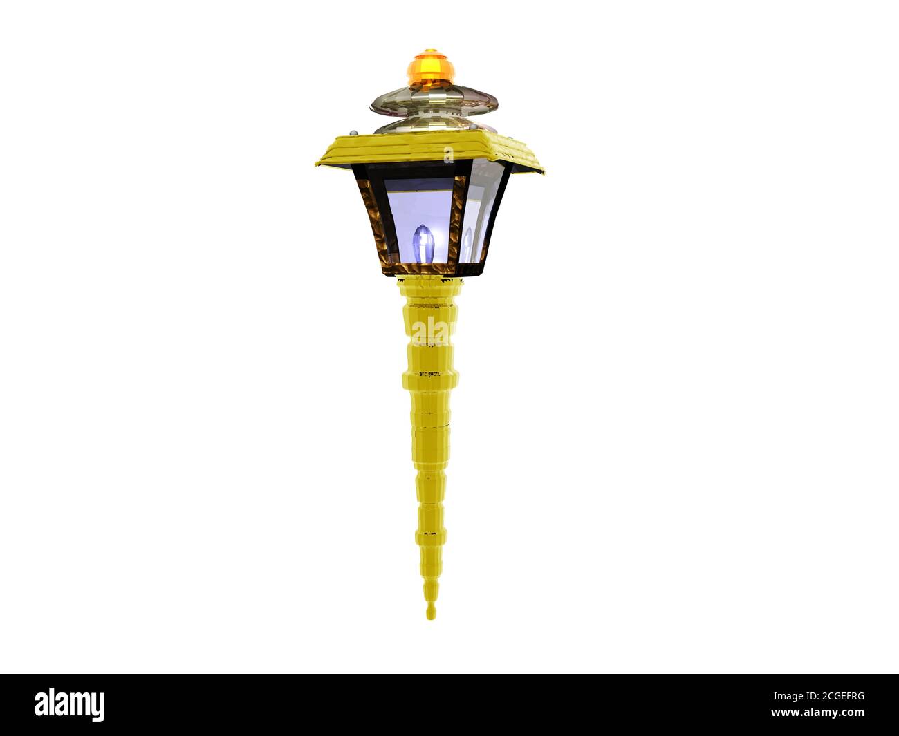 Golden Garden lamp Stock Photo