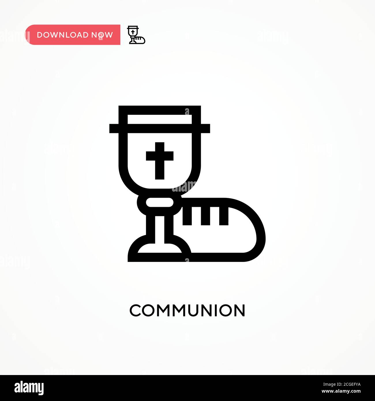 Communion Simple vector icon. Modern, simple flat vector illustration for web site or mobile app Stock Vector