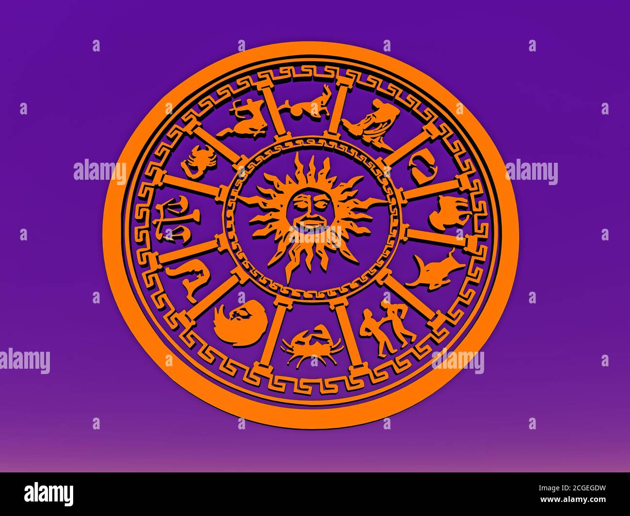 Zodiac Signs Rounds Round zodiac signs Stock Photo - Alamy