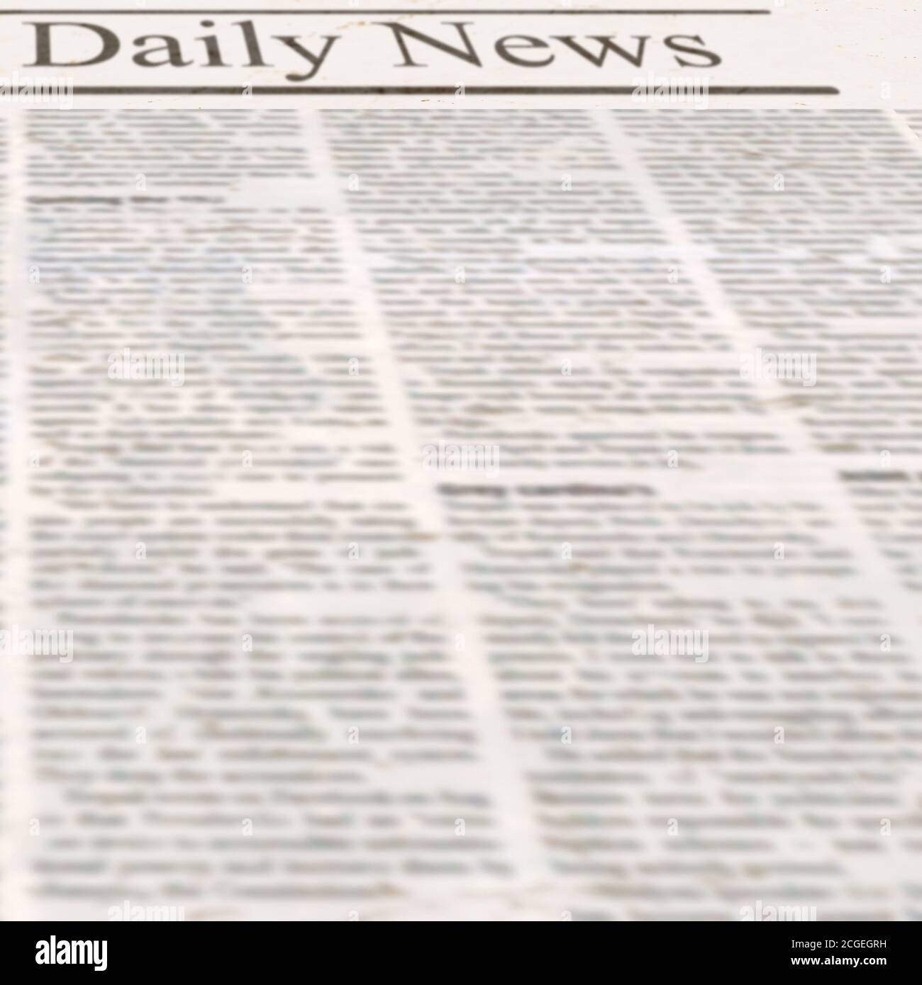 Daily News Newspaper With Headline And Old Unreadable Text Vintage Grunge Blurred Paper Texture Square Background Textured Template Page Gray Beige Stock Photo Alamy