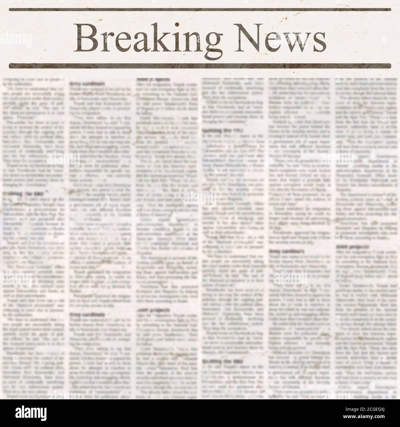 Newspaper With Headline Breaking News And Old Unreadable Text Vintage Grunge Blurred Paper Texture Square Background Textured Template Page Gray Be Stock Photo Alamy Newspaper With Headline Breaking News And Old Unreadable Text Vintage Grunge Blurred Paper Texture Square Background Textured Template Page Gray Be Stock Photo Alamy