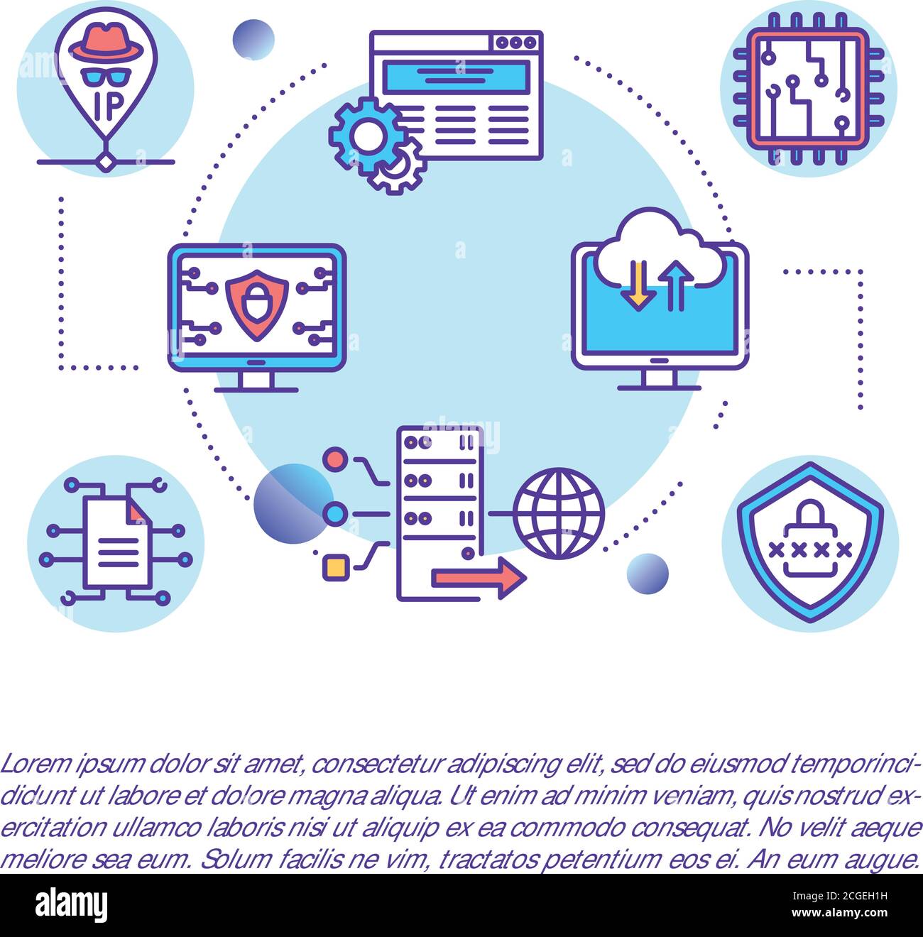 Cybersecurity system concept icon with text Stock Vector Image & Art ...