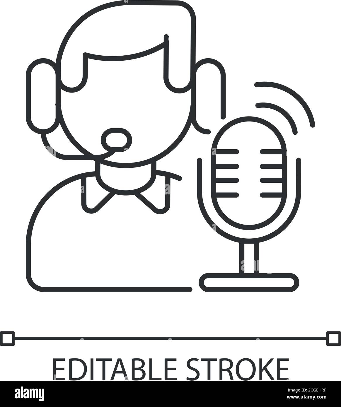 Broadcast linear icon Stock Vector Image & Art - Alamy