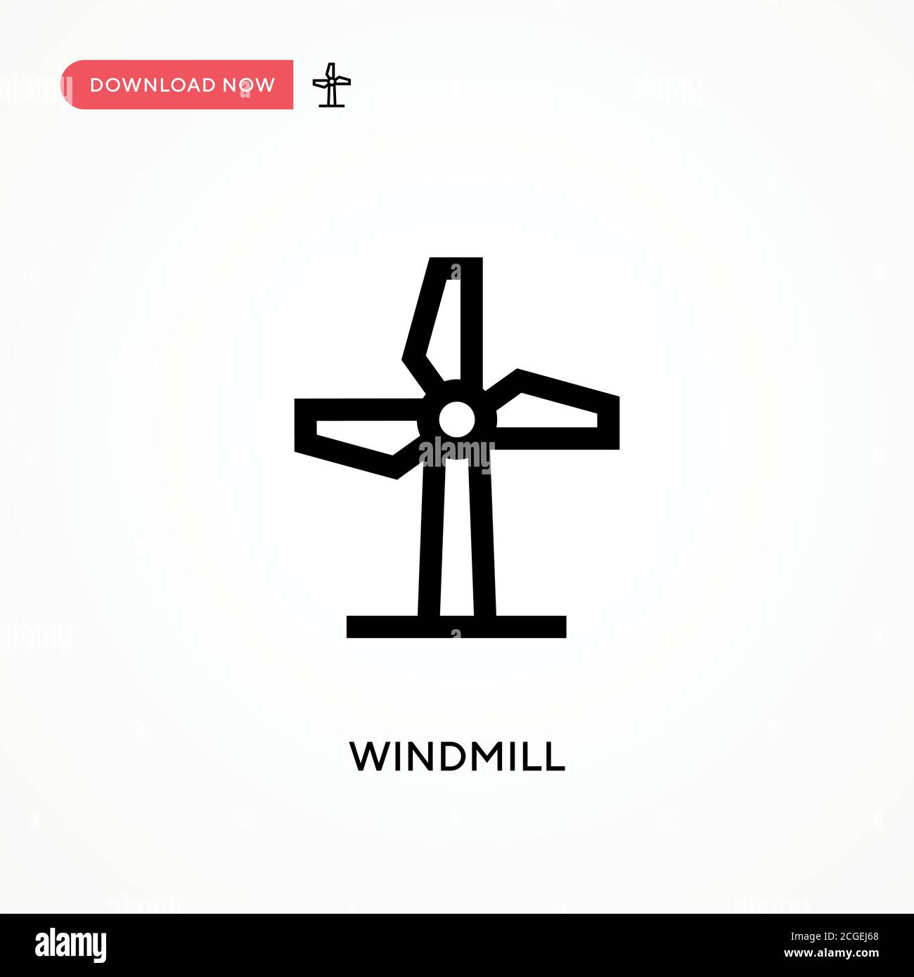 Windmill Simple vector icon. Modern, simple flat vector illustration ...