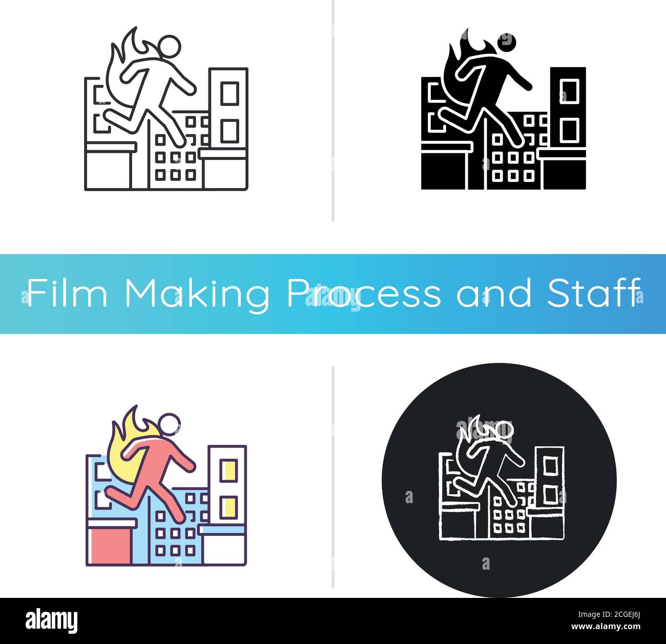 Fire stunt movie Stock Vector Images - Alamy