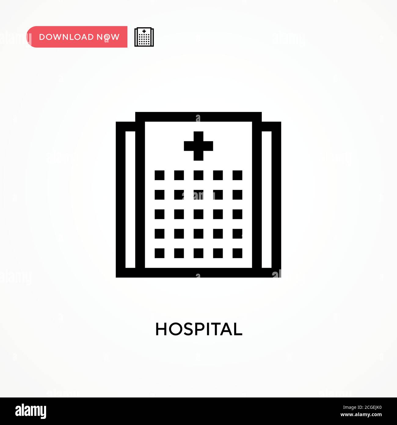 Hospital Simple vector icon. Modern, simple flat vector illustration ...