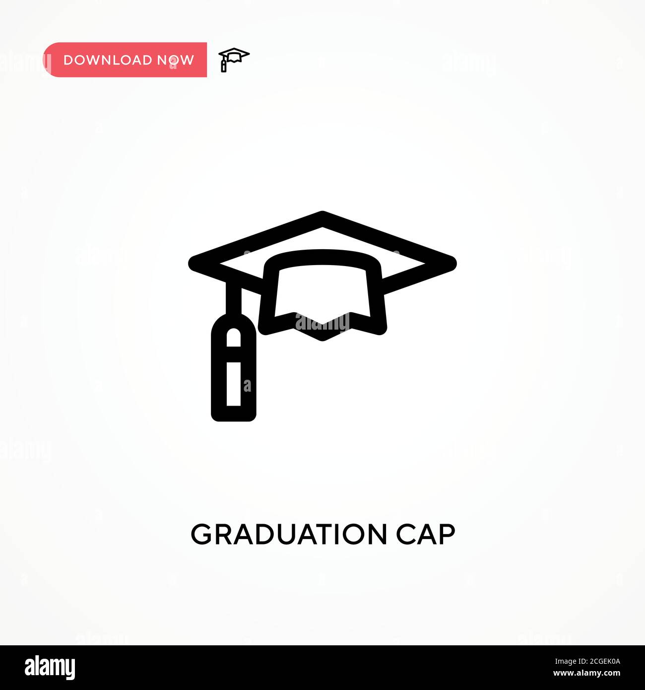 Graduation cap Simple vector icon. Modern, simple flat vector ...