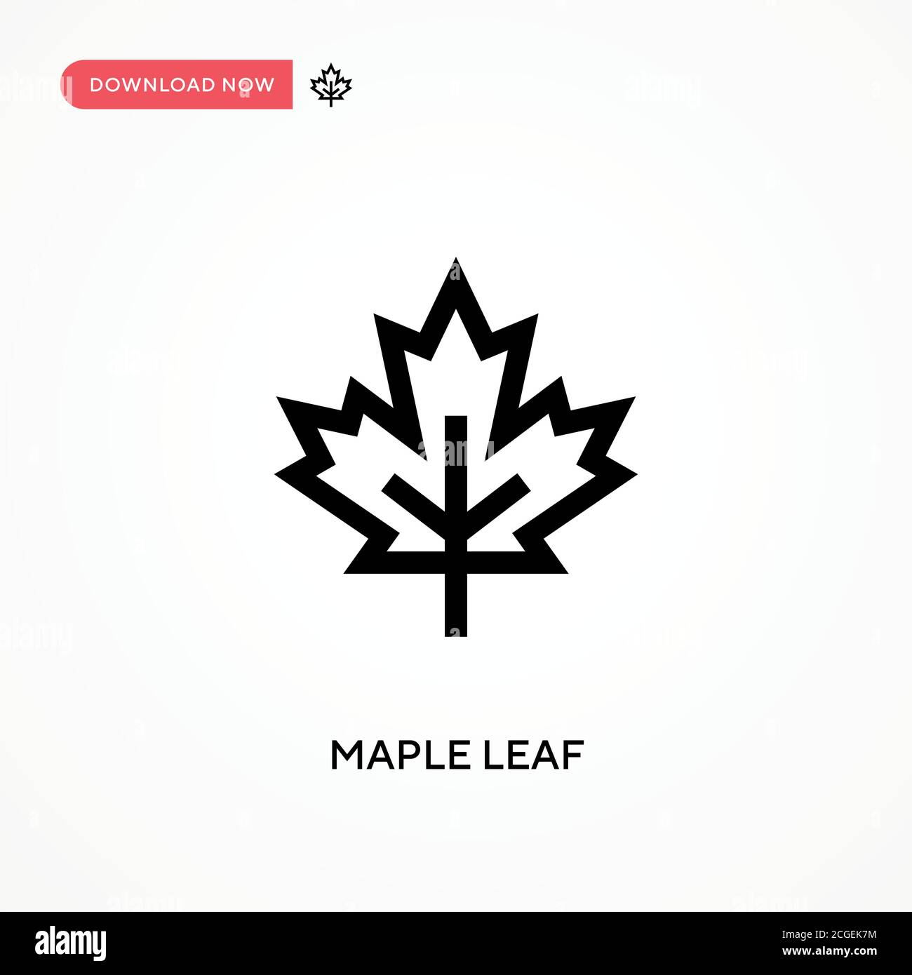 Maple leaf Simple vector icon. Modern, simple flat vector illustration ...